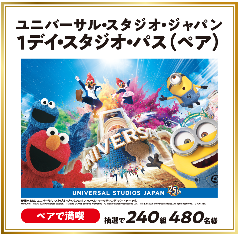 ユニバーサル・スタジオ・ジャパン1デイ・スタジオ・パス（ペア）